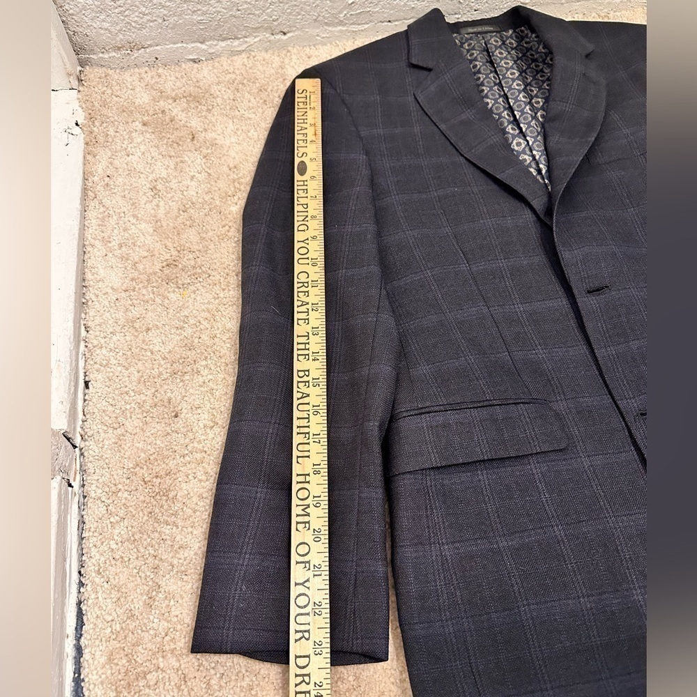 Michael Kors Wool Sports Coat Jacket Men’s Size 38R Navy Blue Striped Separate - Picture 9 of 12